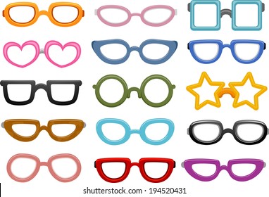 Illustration Featuring Different Eyeglasses Designs