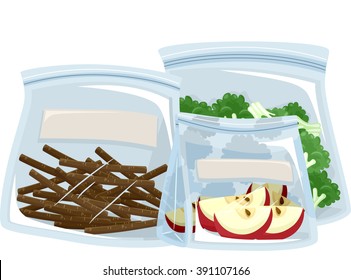 Illustration Featuring Different Ways to Store Food