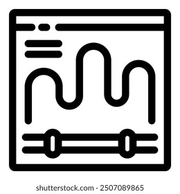 Illustration featuring a digital audio workstation interface for editing and manipulating sound