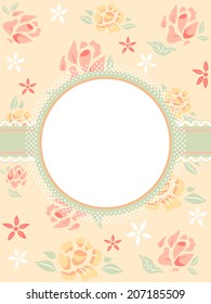 Illustration Featuring a Frame with a Shabby Chic Design