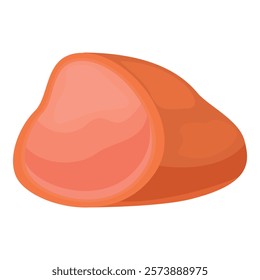 Illustration featuring a large cooked ham, emphasizing its juicy texture and savory appeal