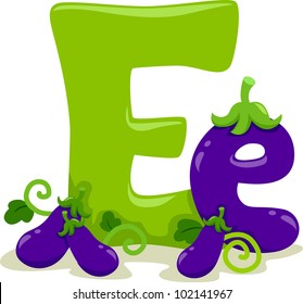 Illustration Featuring the Letter E