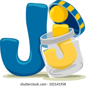 Illustration Featuring the Letter J