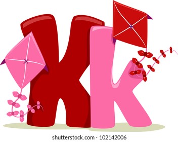 Illustration Featuring the Letter K