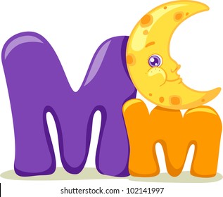 Illustration Featuring the Letter M