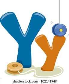 Illustration Featuring the Letter Y