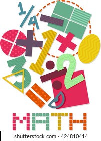 Illustration Featuring Math Related Elements