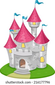 Illustration Featuring a Medieval Castle