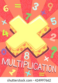 Illustration Featuring The Multiplication Symbol