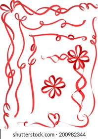 Illustration Featuring Ribbon Twirls