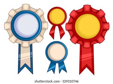 Illustration Featuring Ribbons with Different Designs