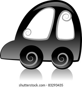 Ilustración con la silueta de un coche