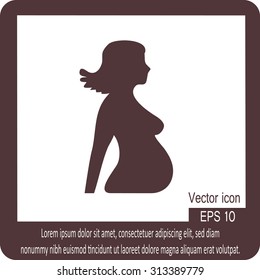 Illustration Featuring the Silhouette of a Pregnant Woman