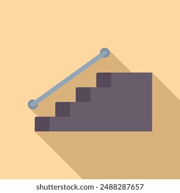 Abbildung mit einer Treppe mit einem Geländer, das Aufstiegsmobilität, Fortschritt und Leistung symbolisiert