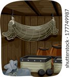 Illustration Featuring the Storage Area of a Pirate Ship