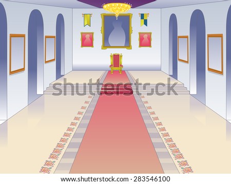 Illustration Featuring Throne Room Castle Stock Vector (Royalty Free