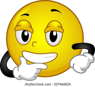Illustration Featuring a Wicked Smiley