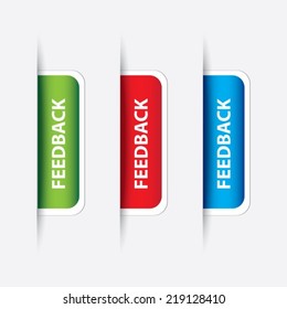An Illustration of feedback buttons for web design