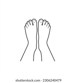 illustration of feet, foot icon, vector art.