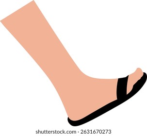 Illustration of feet in sandals