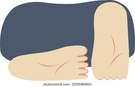 Illustration Feet while first tashahud Muslim praying
