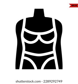 illustration of female body glyph icon 