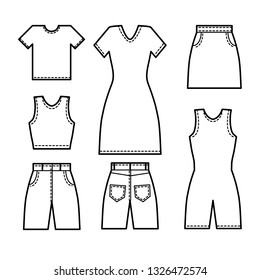 Illustration of female clothes.