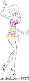 Illustration of a Female Dancer