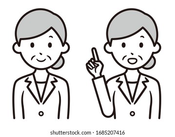 Illustration of a female doctor.
