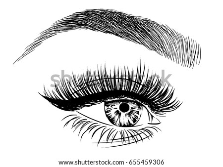 illustration of Female Eye Vector