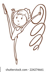 Illustration of a female gymnastic