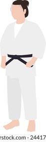 Illustration of a female judo player