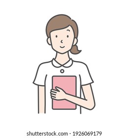 Illustration of a female nurse.