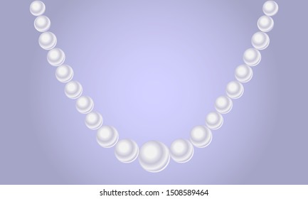 Illustration of a female pearl beads.