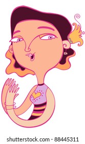 illustration female portrait 6