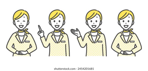 illustration of a female receptionist