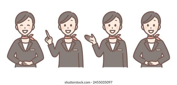 illustration of a female receptionist