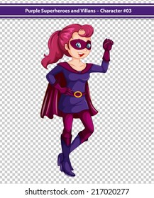 Illustration of a female superhero