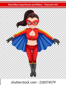 illustration of a female superhero