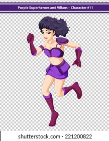 Illustration of a female superhero