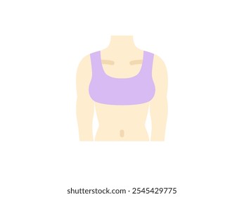 Ilustración de un icono de cuerpo tonificado femenino.