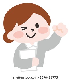 Illustration of a female tutor