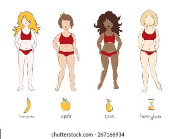 Illustration - female types of figures
