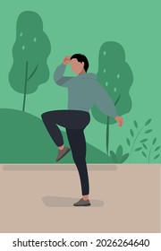 Illustration of a female vector engaged in yoga during relaxation