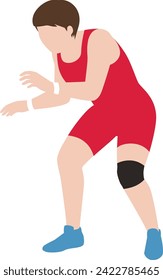 Illustration of a female wrestler