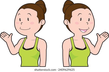 Illustration of a female yoga instructor