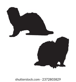 Illustration of Ferret Vector Art Silhouette