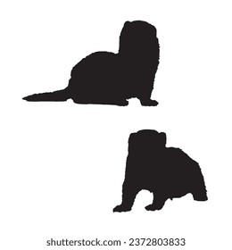 Illustration of Ferret Vector Art Silhouette