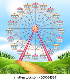 Illustration of a ferris wheel ride