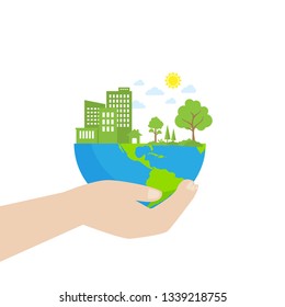 illustration of a fertile urban environment